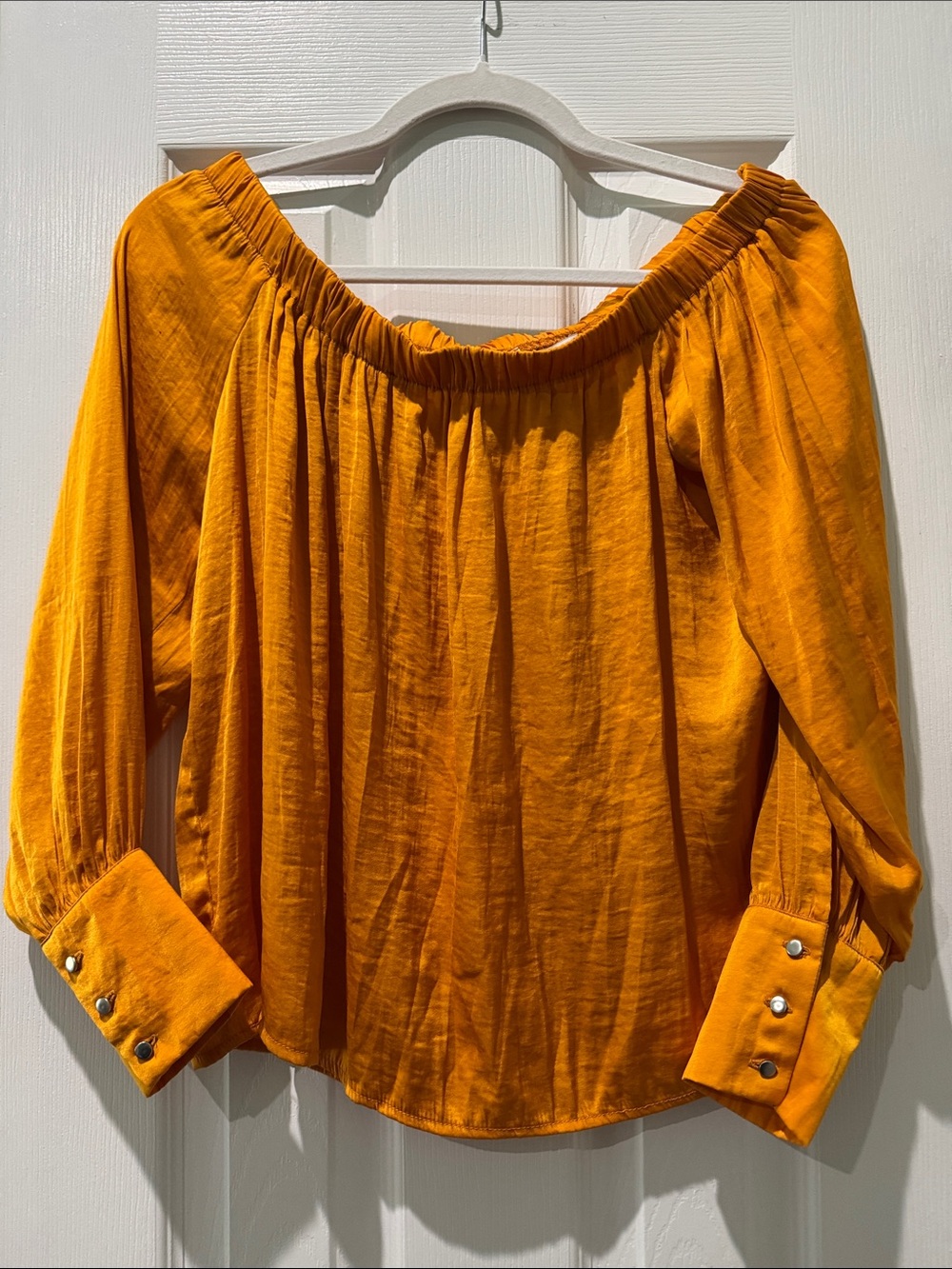 Forever 21 Mustard Off-Shoulder Blouse